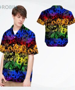 Lgbt Neon Rainbow Color Pride Month Men Hawaiian Shirt Lgbt Neon Rainbow Color Pride Month Men Hawaiian Shirt
