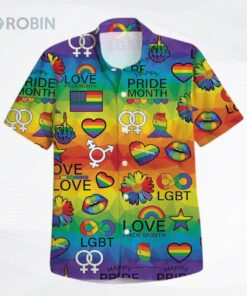 LGBT Pride Hawaiian Shirt Love Pride Month Rainbow Pattern Hawaii Aloha Shirt LGBT Pride Hawaiian Shirt Love Pride Month Rainbow Pattern Hawaii Aloha Shirt