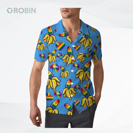 Lgbt Pride Hawaiian Shirts For Gaymer And Lesbian Couple, Pride Hawaiian Gifts, Pineapple Pride Hawaiian Shirt For Lgbtq