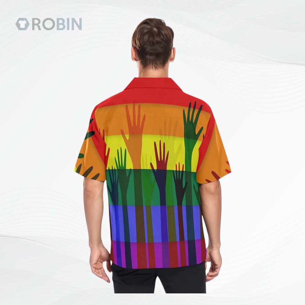 Lgbt Rainbow Flag Men'S Hawaiian Shirt, Pride Ally Hawaii Shirt, Ally Pride Hawaiian 3D Shirt Lgbt Rainbow Flag Men'S Hawaiian Shirt, Pride Ally Hawaii Shirt, Ally Pride Hawaiian 3D Shirt