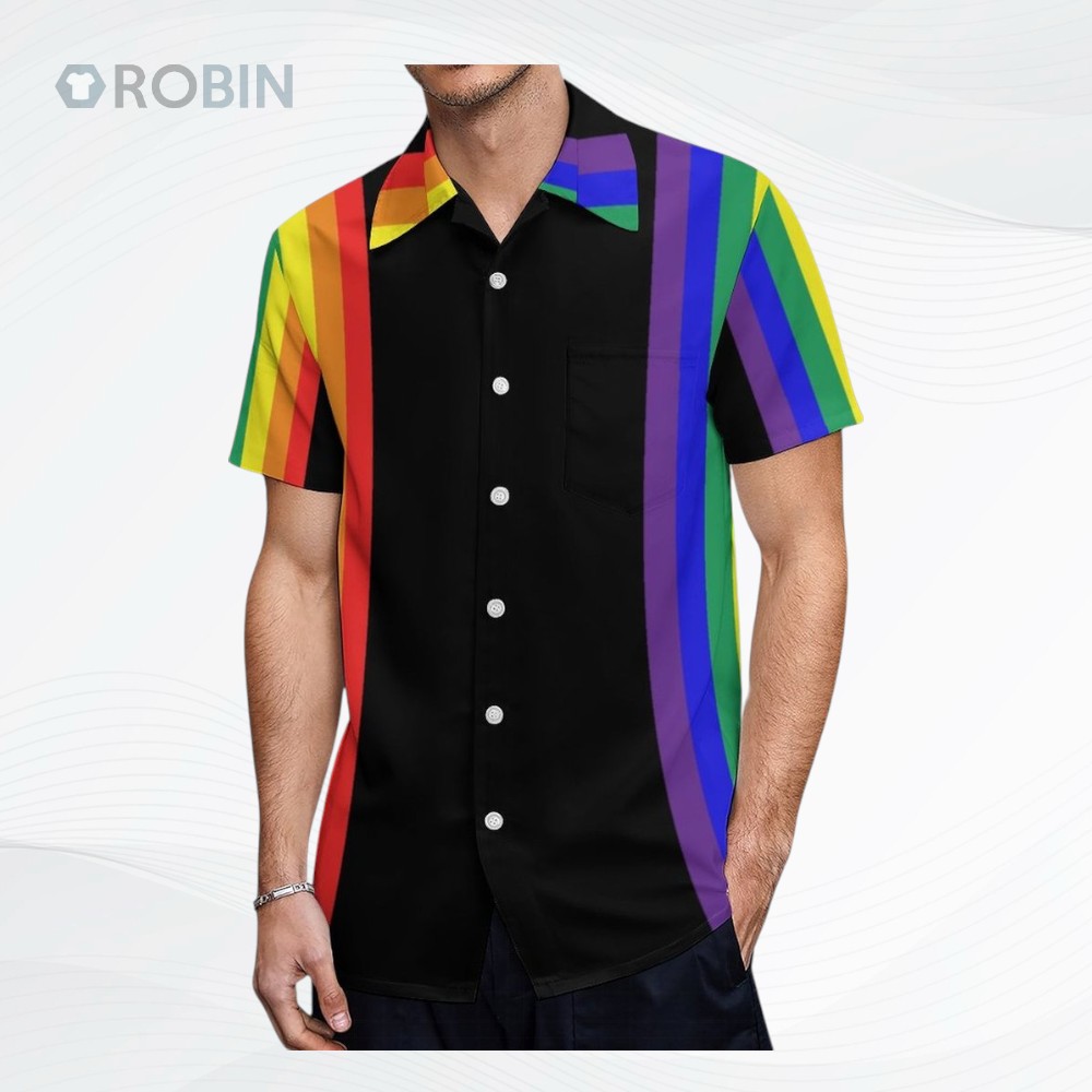 Lgbt Stripes Tropical Hawaii Beach Shirts Lgbt Stripes Tropical Hawaii Beach Shirts