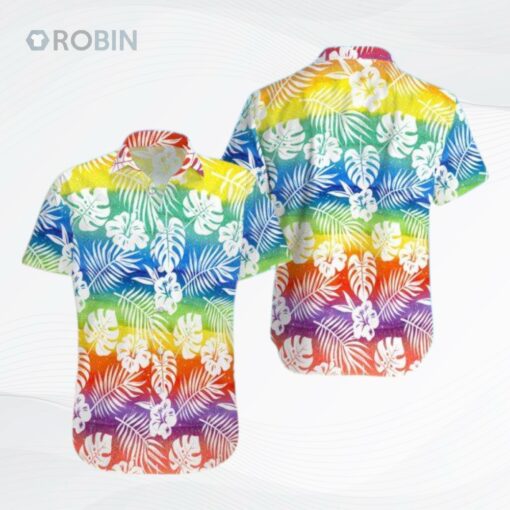 Lgbt Summer Vacation Hawaiian Shirt, Lgbt Low Poly Hawaiian Shirt, Summer Hawaiian Shirt For Gaymer And Lesbian