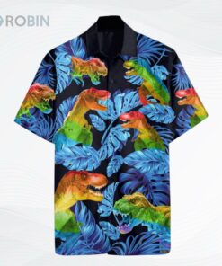 Lgbt T Rex Hawaiian Shirt For Lesbian, Gaymer Hawaiian Shirt On Pride Month