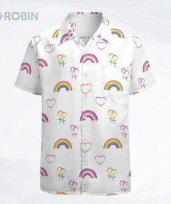 Lgbtq Hawaiian Shirt, Pride Month Rainbow Lgbt Print Summer Hawaiian Shirts Beach Shirts Gift Lgbtq Hawaiian Shirt, Pride Month Rainbow Lgbt Print Summer Hawaiian Shirts Beach Shirts Gift