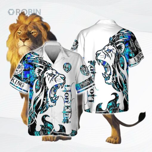 Lion King 3D All Over Print Hawaiian Shirt, Lion Hawaiian Shirts, Love Lion Gift