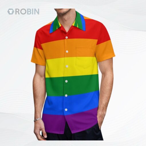 Love Equality Rainbow Flag Lgbt Lesbian Gay Pride Hawaiian Vintage Shirt Mens Button Down Tropical Hawaii Beach Shirts