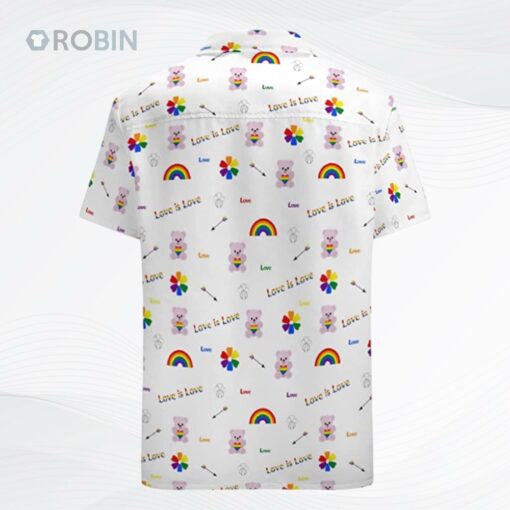 Love Is Love Hawaii T Shirt For Gay Men, Gift To Couple Gaymer, Rainbow Pride Hawaiian Shirts