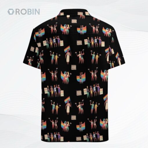 Love Is Love Lgbt Pride Month Pattern Tropical Hawaii Beach Shirts