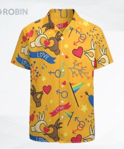 Love Pride Love Is Love Hawaii Shirt, Hawaiian 3D T Shirt For Lesbian, Gaymer Gift Hawaiian Shirt