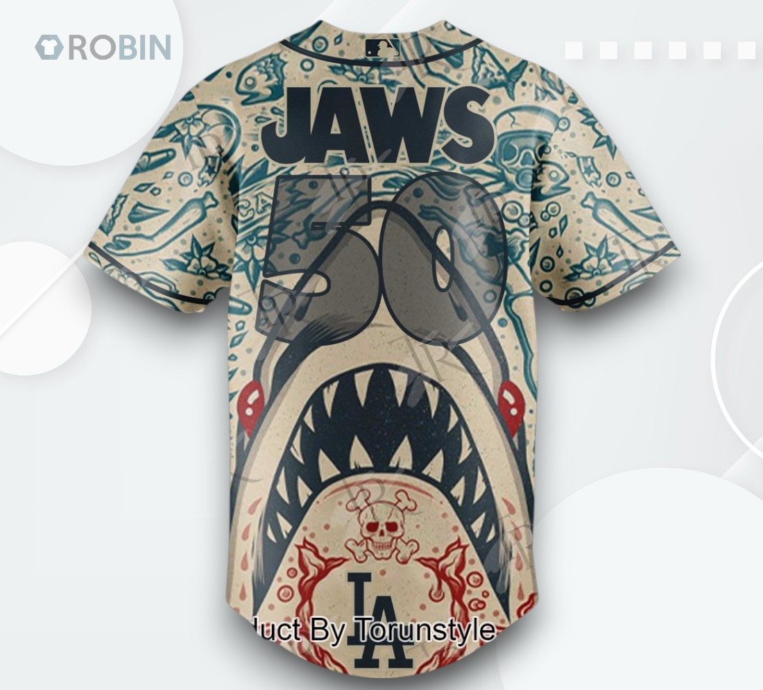 Los Angeles Dodgers X Jaws 50 2025 Limited Edition Baseball Jersey Los Angeles Dodgers X Jaws 50 2025 Limited Edition Baseball Jersey