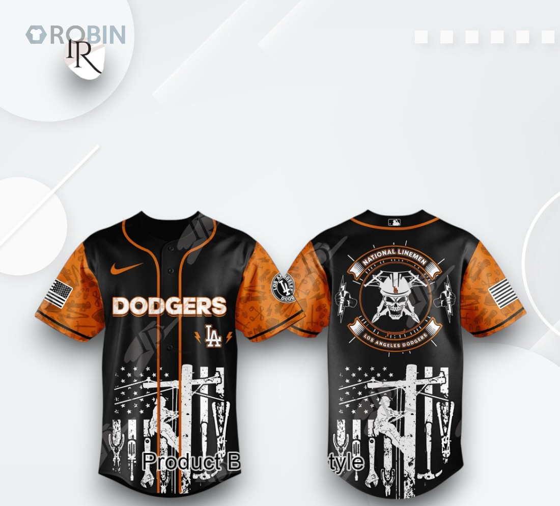 Los Angeles Dodgers X National Lineman Appreciation Day 2025 Limited Edition Baseball Jersey Los Angeles Dodgers X National Lineman Appreciation Day 2025 Limited Edition Baseball Jersey