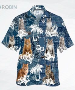 Maine Coons Hawaiian Shirt, Cat Hawaii Shirt, Cat Breeds In Hawaii Shirts, 3D Hawaiian Shirts For Summer