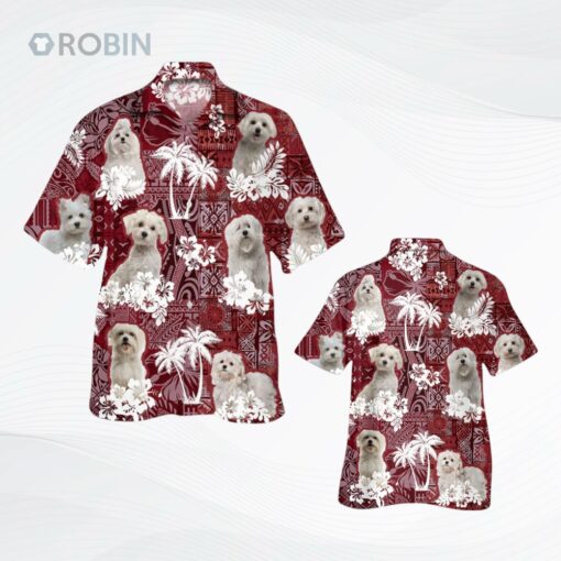Maltese Hawaiian Shirt, Pet Hawaii Shirt Short Sleeve
