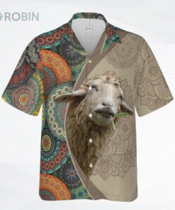 Mandala Pattern Sheep All Over Printed 3D Hawaiian Shirt