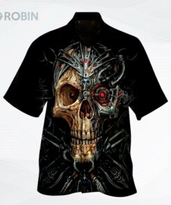 Mechanic Skull Hawaiian Shirt Men Women All Size
