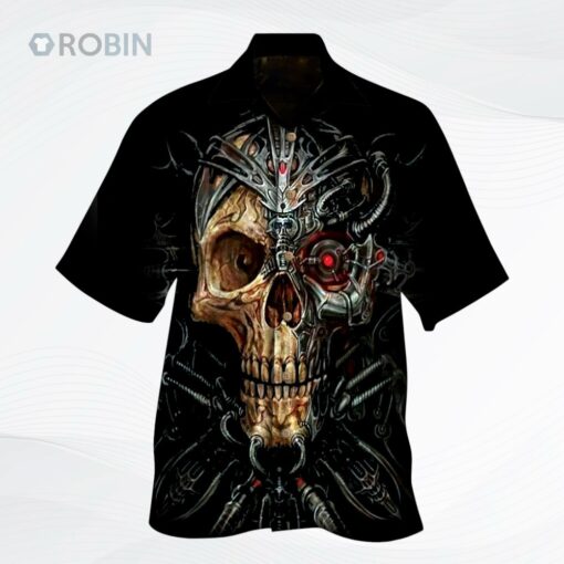 Mechanic Skull Hawaiian Shirt Men Women All Size