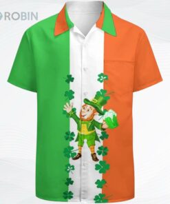 Men’s St Patricks Day 3D Full Printed Hawaiian Shirt Green Aloha Shirt Gift for Irish’s Day Men’s St Patricks Day 3D Full Printed Hawaiian Shirt Green Aloha Shirt Gift for Irish’s Day