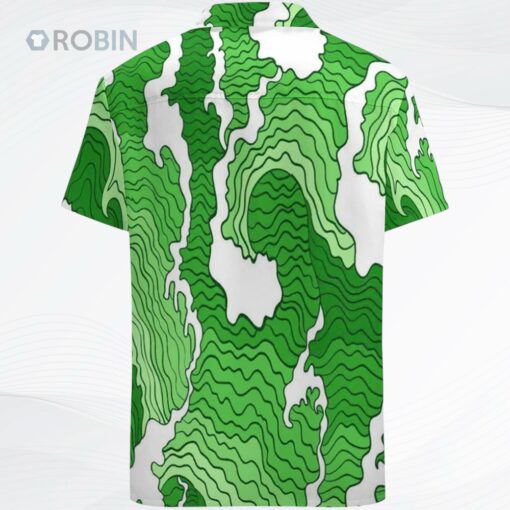 Mens St Patricks Day 3D Full Printed Hawaiian Shirt Irish’s Day Shirt Green Hawaiian Shirt
