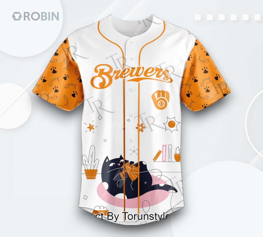 Milwaukee Brewers X 2025 International Cat Day Limited Edition Baseball Jersey Milwaukee Brewers X 2025 International Cat Day Limited Edition Baseball Jersey