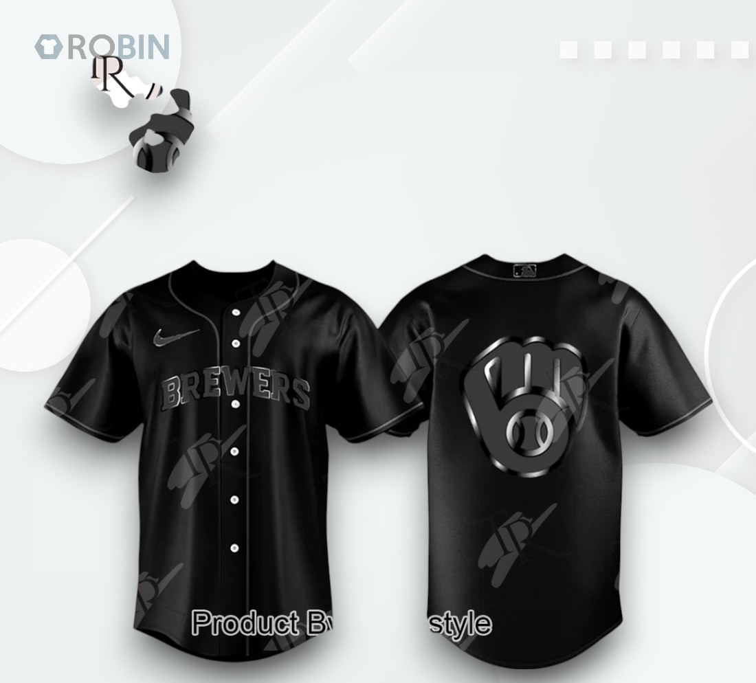Milwaukee Brewers X Back In Black 2025 Limited Edition Baseball Jersey Milwaukee Brewers X Back In Black 2025 Limited Edition Baseball Jersey