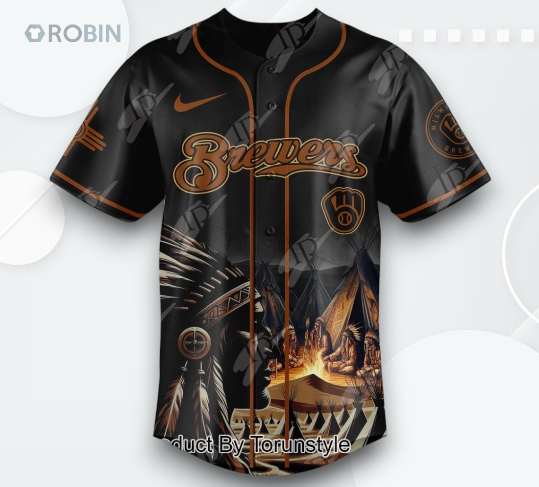 Milwaukee Brewers X Native American Heritage Month Special Edition Baseball Jersey Milwaukee Brewers X Native American Heritage Month Special Edition Baseball Jersey