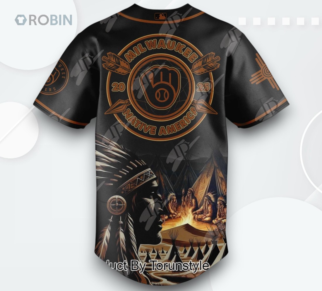 Milwaukee Brewers X Native American Heritage Month Special Edition Baseball Jersey Milwaukee Brewers X Native American Heritage Month Special Edition Baseball Jersey