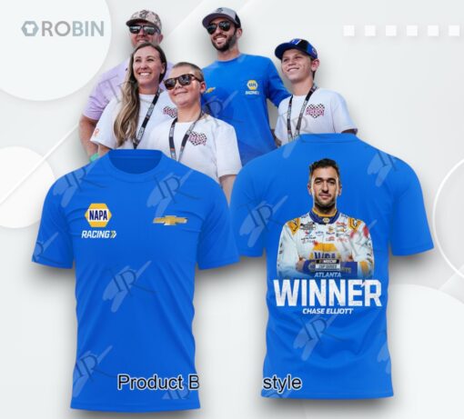 Nascar Cup Series Winner Chase Elliott 3D Printed Shirt (Hoodie, Shirt, Sweatshirt)