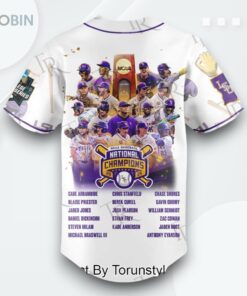 NCAA Baseball National Champions 20 LSU Tigers 25 Special Edition Baseball Jersey