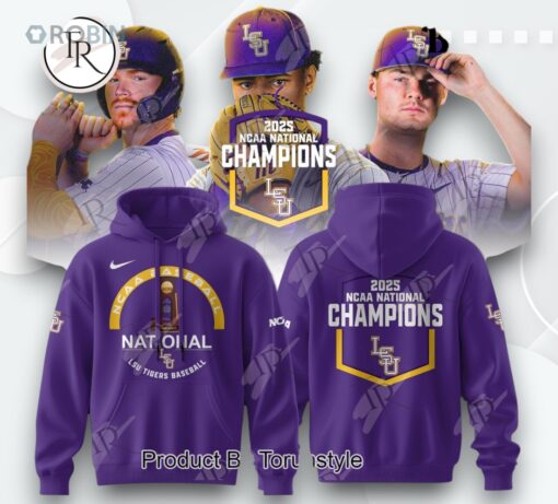 NCAA Baseball National Champions LSU Tigers 2025 Hoodie