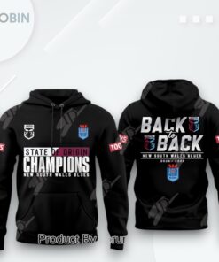 New South Wales Blues State Of Origin Champions 2025 Back To Back 3D Printed Shirt (Hoodie, Shirt, Sweatshirt)