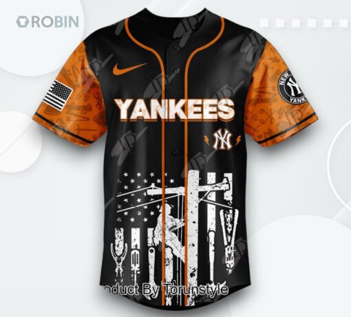 New York Yankees X National Lineman Appreciation Day 2025 Limited Edition Baseball Jersey