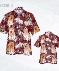 Norwich Terrier Hawaiian Shirt, Dog Hawaii Aloha Shirt Tribal Pattern