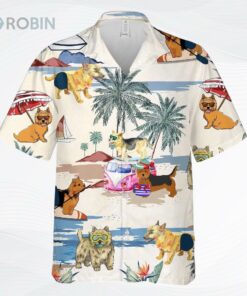 Norwich Terrier Summer Beach Hawaiian Shirt, Short Sleeve Dog Full Print Aloha Beach Shirt For Dog Lovers