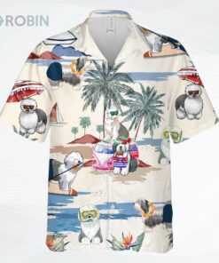 Old English Sheepdog Summer Beach Hawaiian Shirt
