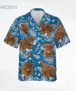 Paisley Pattern Highland Autumn Farm Hawaiian Shirt