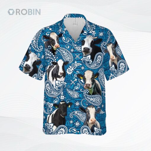 Paisley Pattern Holstein Summer Hawaiian Shirt