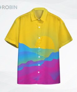 Pans Pride Sunrise Hawaiian Shirt, Lgbt 3D Hawaiian Aloha Shirt, Pansexual Pride Hawaiian Shirt Pans Pride Sunrise Hawaiian Shirt, Lgbt 3D Hawaiian Aloha Shirt, Pansexual Pride Hawaiian Shirt