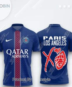 Paris Saint Germain F.C Paris X Los Angeles XO Limited Edition Polo Shirt Paris Saint Germain F.C Paris X Los Angeles XO Limited Edition Polo Shirt