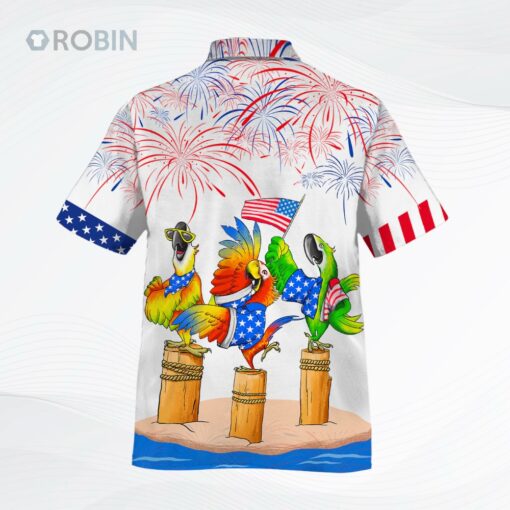 Parrot Hawaiian Shirts   Independence Day Is Coming, Funny Independence Day Gift, 4th Of July Funny Hawaii Shirt