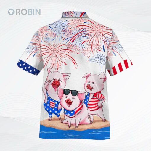 Pig Aloha Full Print Hawaiian Shirt, Independence Day Hawaii Beach Shirts For Pig Lover, Pet Lover Hawaii Shirt
