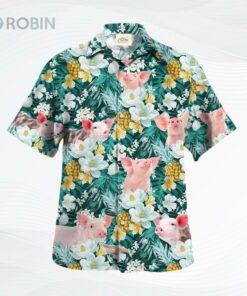 Pig Hawaiian Shirts For Men And Women, Pig Tropical Pineapple Fruit Hawaiian Shirt For Summer