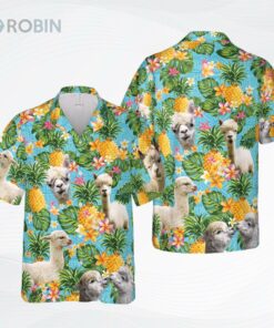 Pineapple Hawaiian Theme For Alpaca Lovers All 3D Printed Hawaiian Shirt