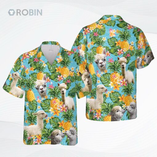 Pineapple Hawaiian Theme For Alpaca Lovers All 3D Printed Hawaiian Shirt