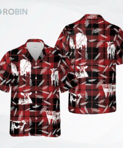 Plaid Pattern Black Angus All Over Printed 3D Hawaiian Shirt Plaid Pattern Black Angus All Over Printed 3D Hawaiian Shirt