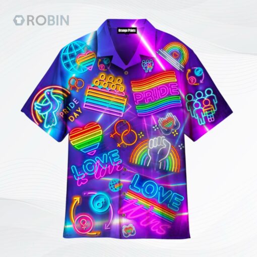Pride Equality Hawaiian Shirt, Lgbtqi Love Wins Love Is Love Pride Month Hawaiian Shirt