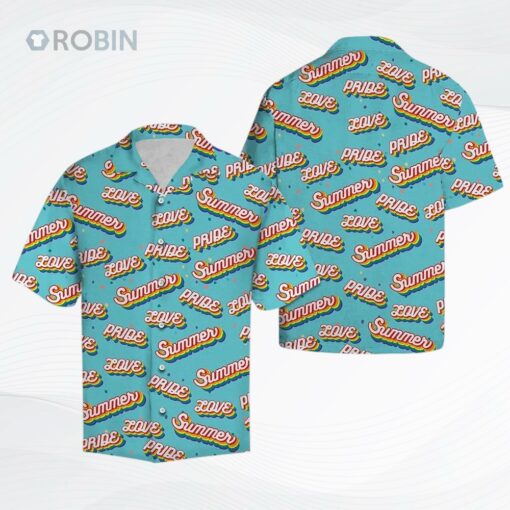 Pride Gay Rainbow Hawaiian Shirt, Summer Hawaiin LGBT Shirt, Proud Gay Shirt