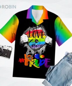 Pride LGBT Rainbow Hawaiian Shirt, Love Is Love, Gift For Pride Month Pride LGBT Rainbow Hawaiian Shirt, Love Is Love, Gift For Pride Month
