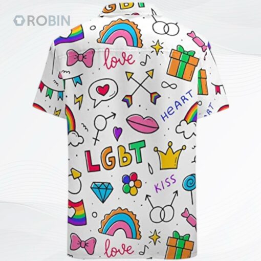 Pride Rainbow Lips Hawaiian T Shirt, Trans Pride Hawaii 3D Shirt For Pride Month, Transgender Pride Shirts