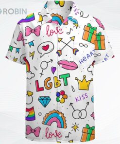 Pride Rainbow Lips Hawaiian T Shirt, Trans Pride Hawaii 3D Shirt For Pride Month, Transgender Pride Shirts