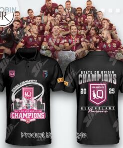 Queensland Maroons State Of Origin Champions 2025 Special Edition Polo Shirt